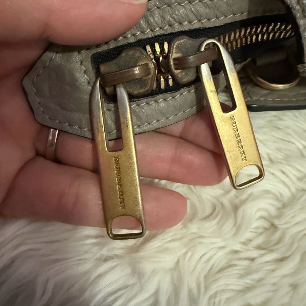 Burberry gray Leather Satchel - Picture 6 of 16